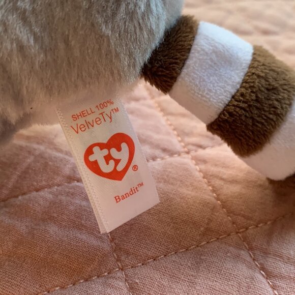 TY Beanie Baby - BANDIT the Raccoon (6 Inch) NEW - Picture 6 of 8